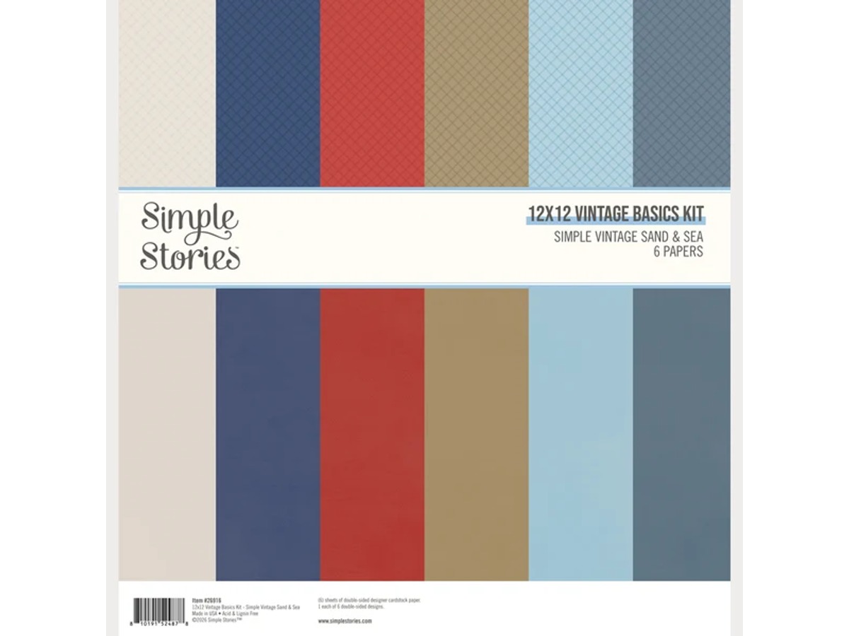 Simple Vintage Sand & Sea 12 x 12 Vintage Basics Kit