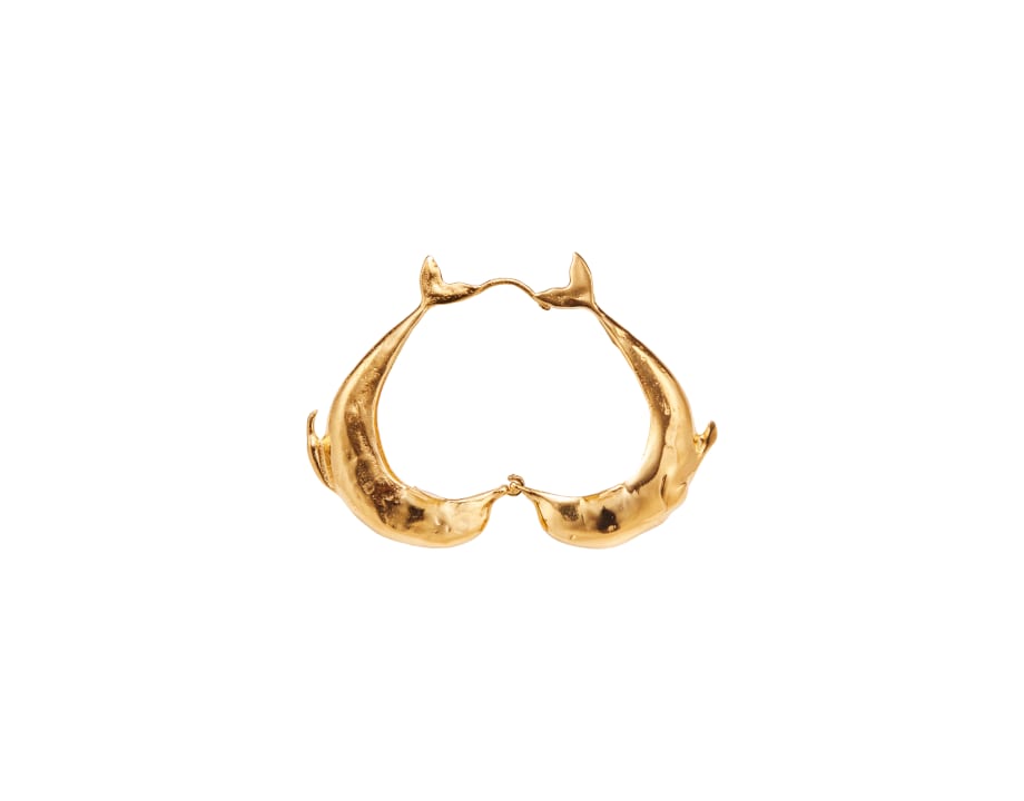 Los Delfines Hoop Gold