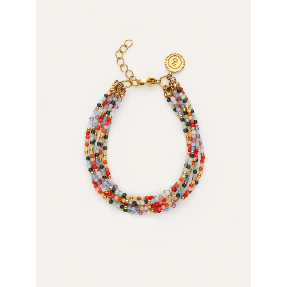 Pulsera Mawi Colors Acero Baño Oro