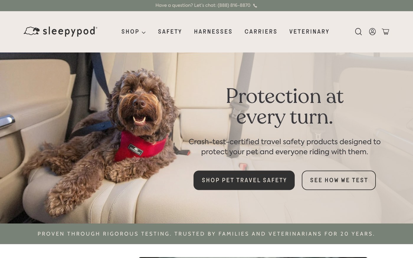 Captura de pantalla de la home de Sleepypod