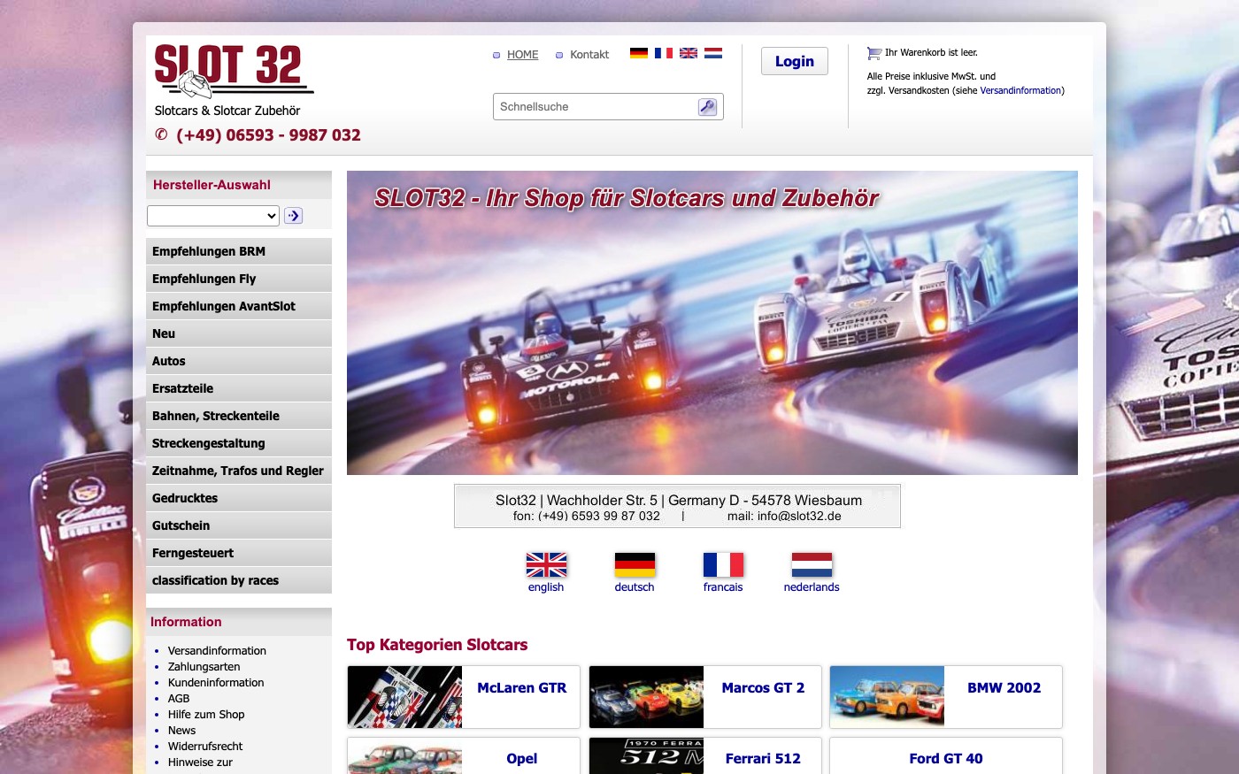 Captura limpia de la home oficial de Slot32