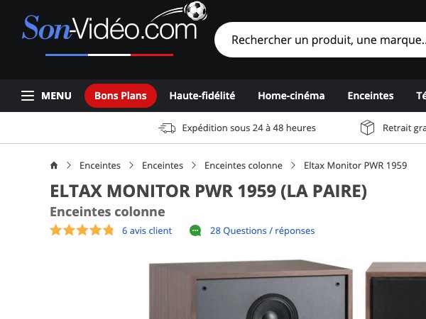 ELTAX MONITOR PWR 1959 (LA PAIRE) Enceintes colonne