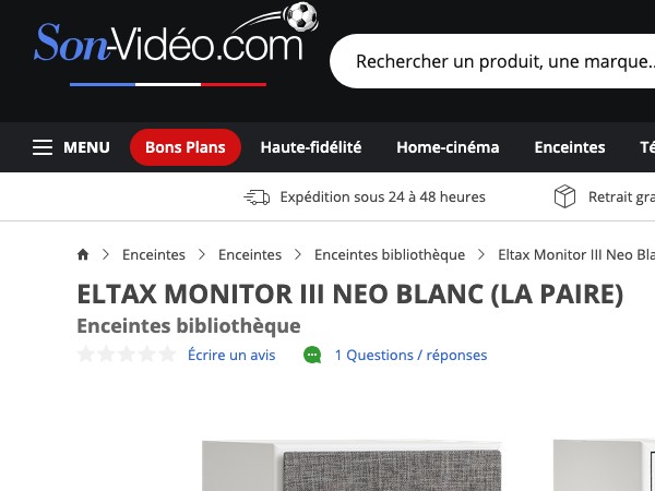 ELTAX MONITOR III NEO BLANC (LA PAIRE) Enceintes bibliothèque