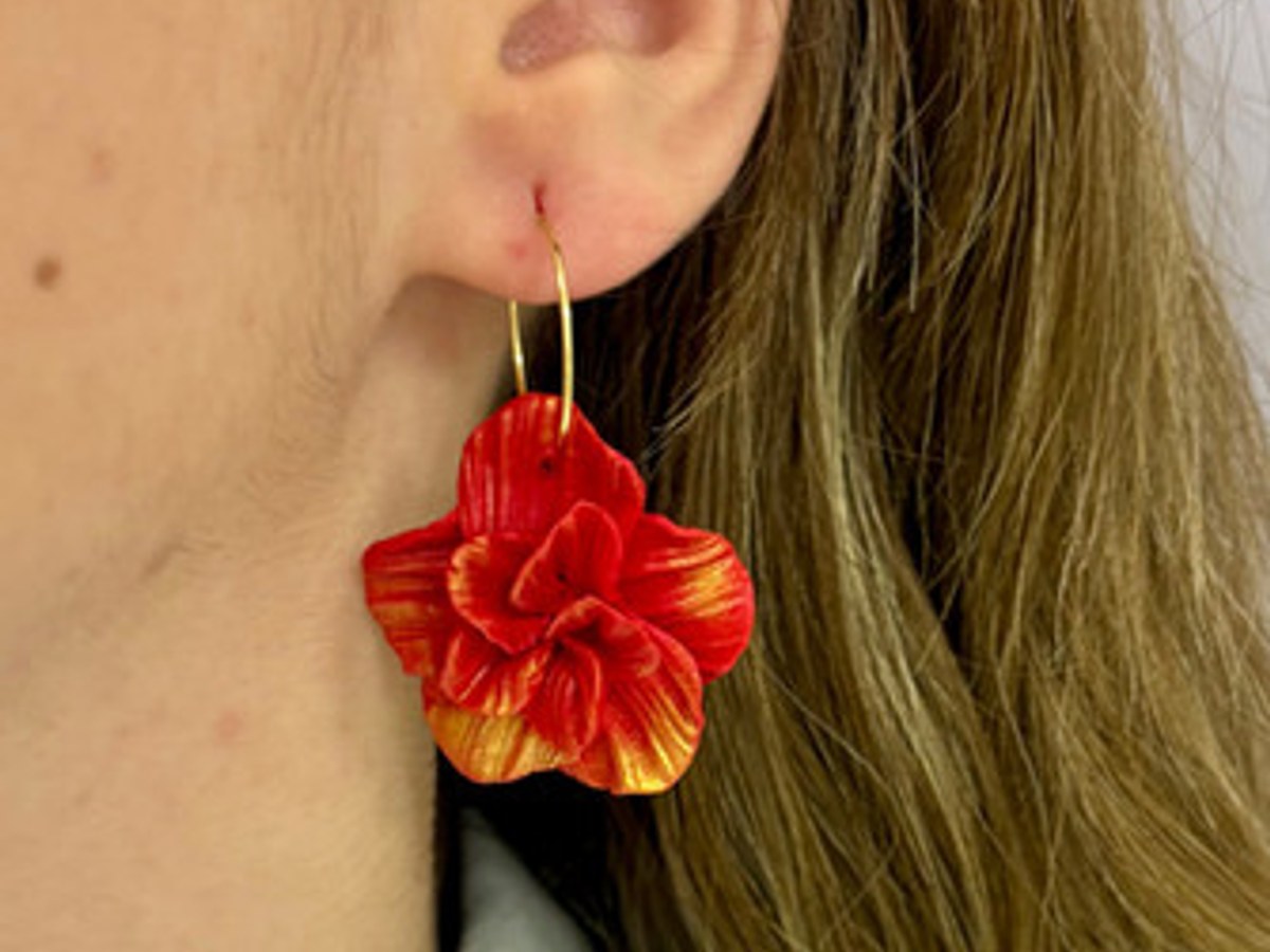 Flor nácar roja