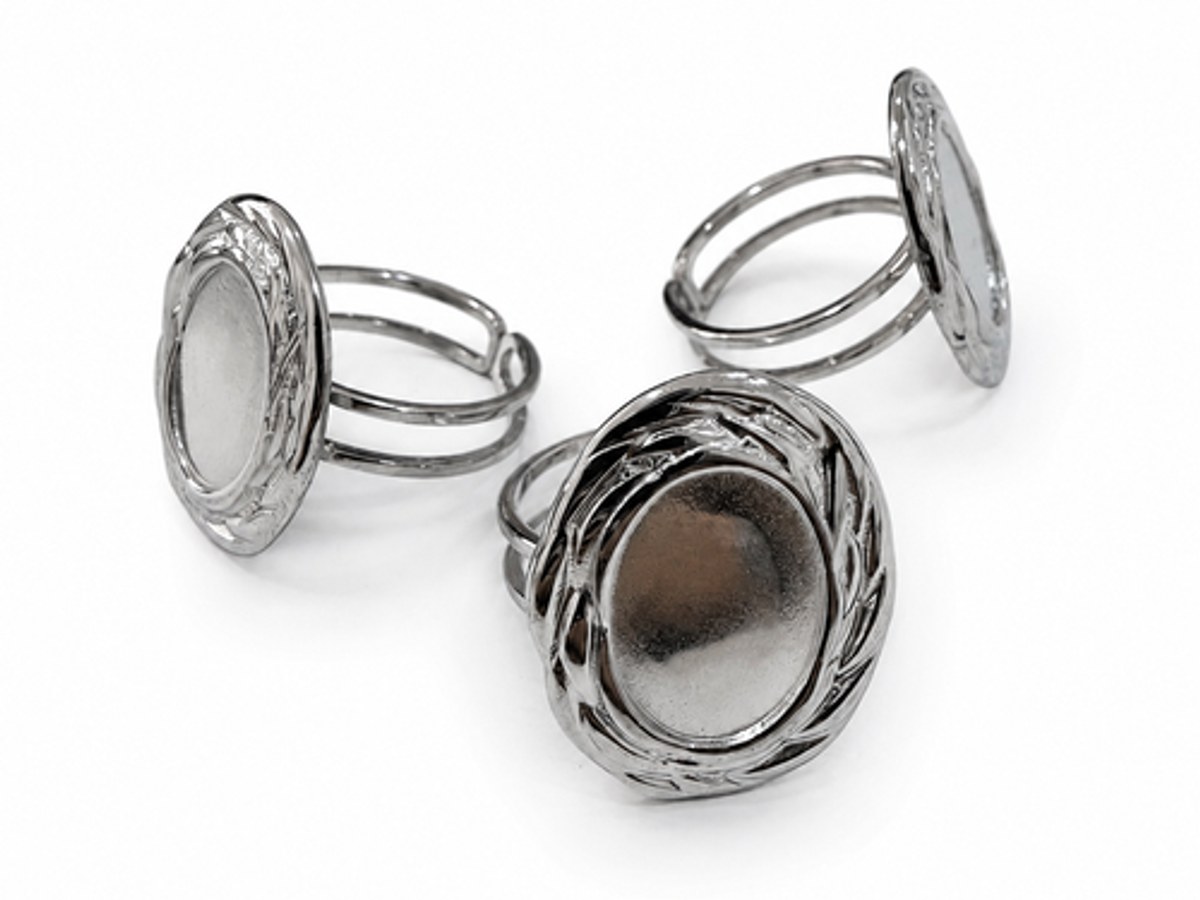 Pack 3 Anillo rugoso plateado