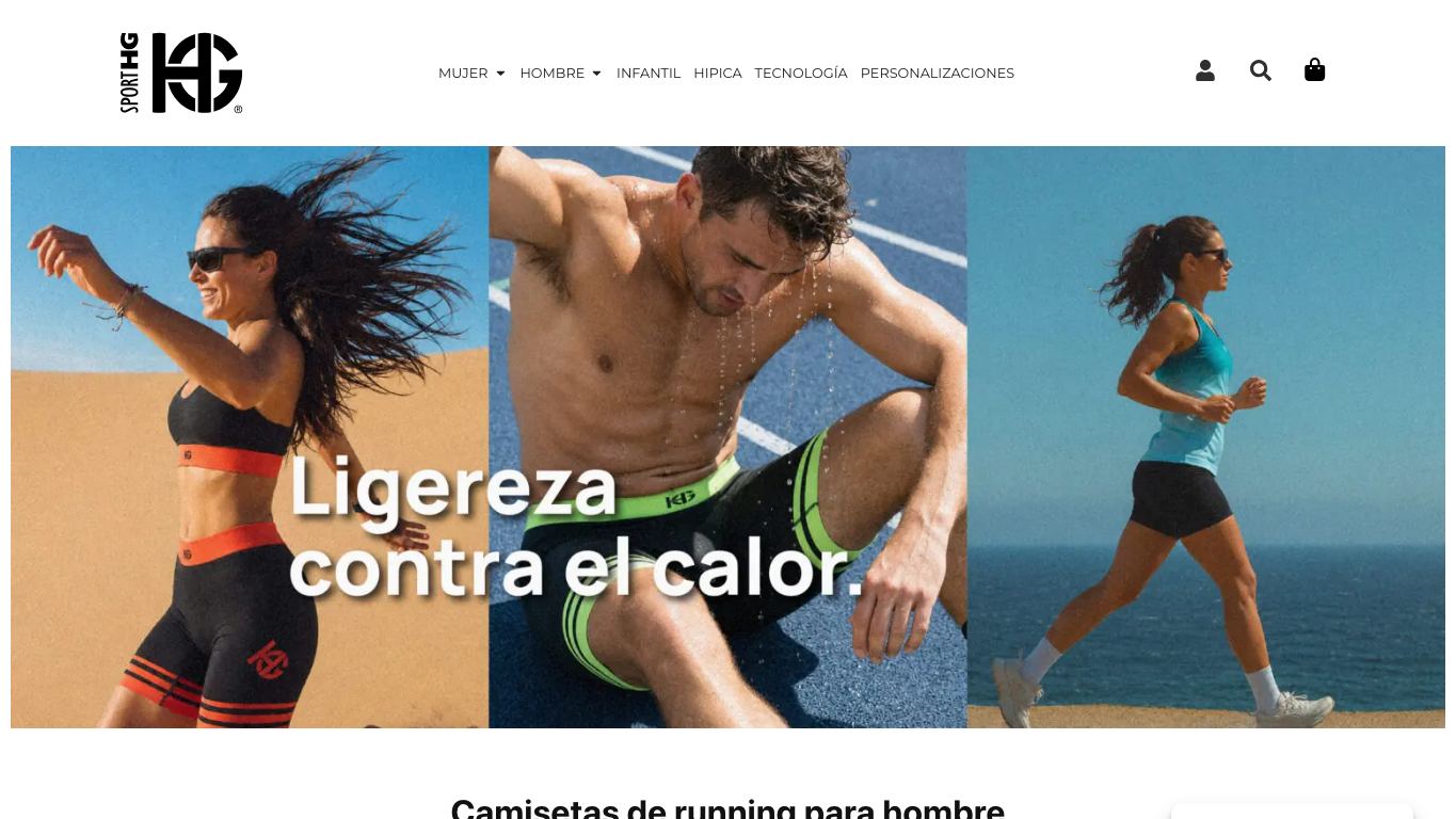 Captura real de la home de SportHG