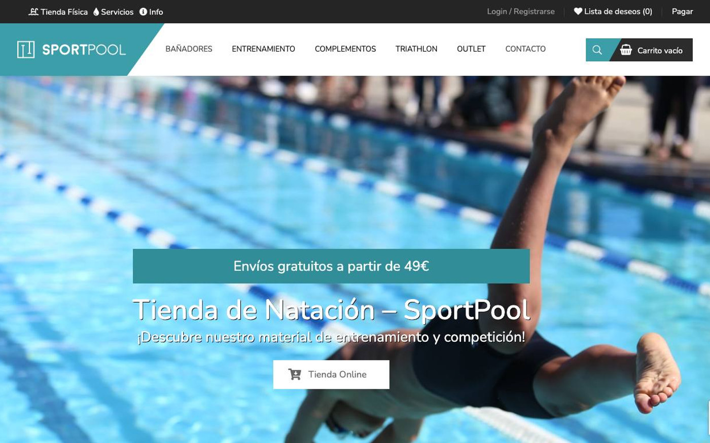 Captura limpia de la parte superior de la home de SportPool