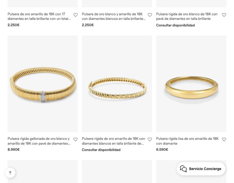 Pulseras con diamantes