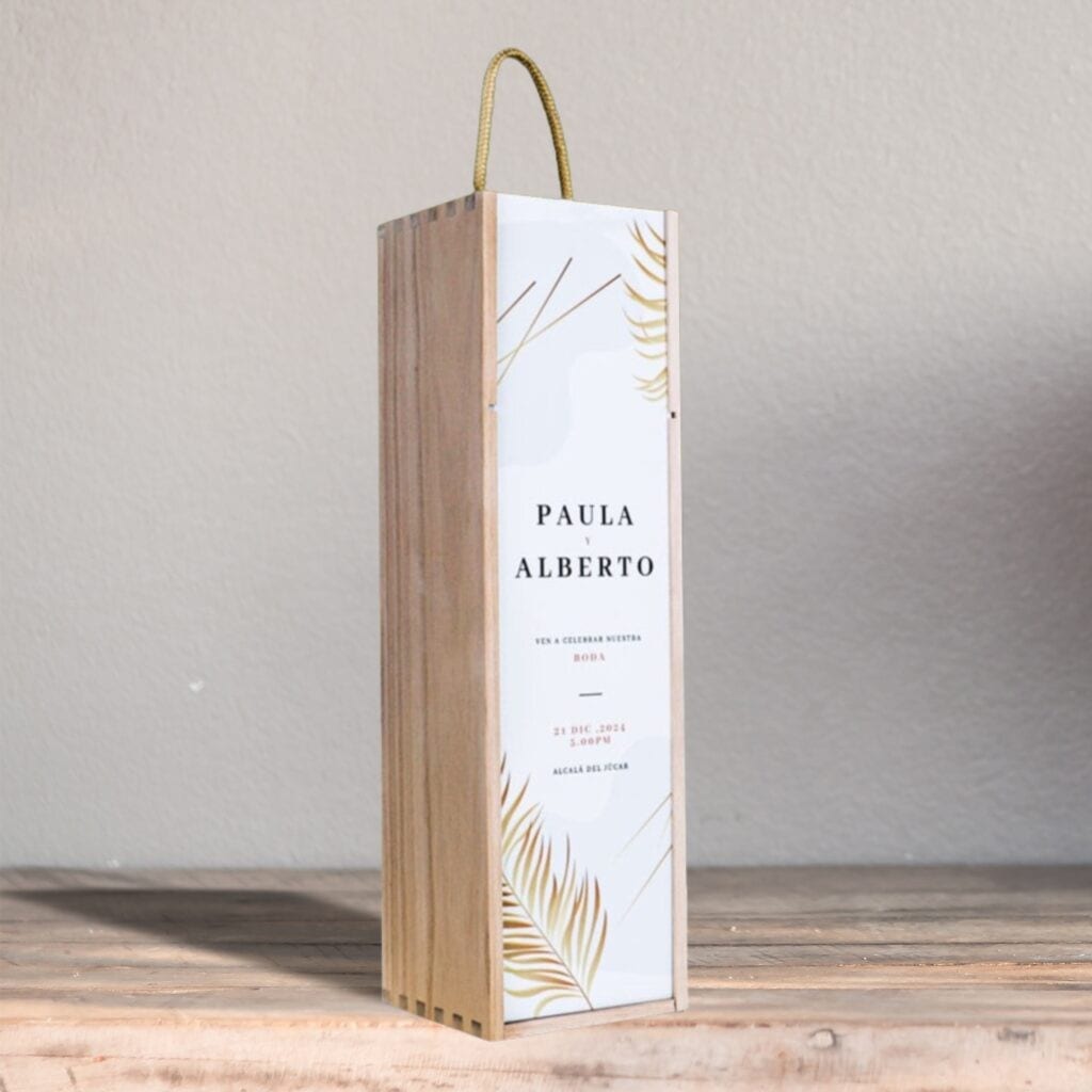 Caja Vino Madera Personalizada