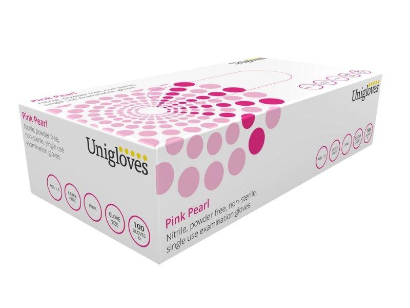 Guantes nitrilo rosa
