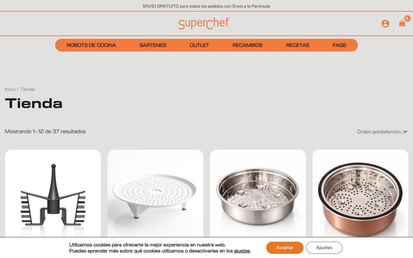 Captura limpia de la home oficial de SuperChef
