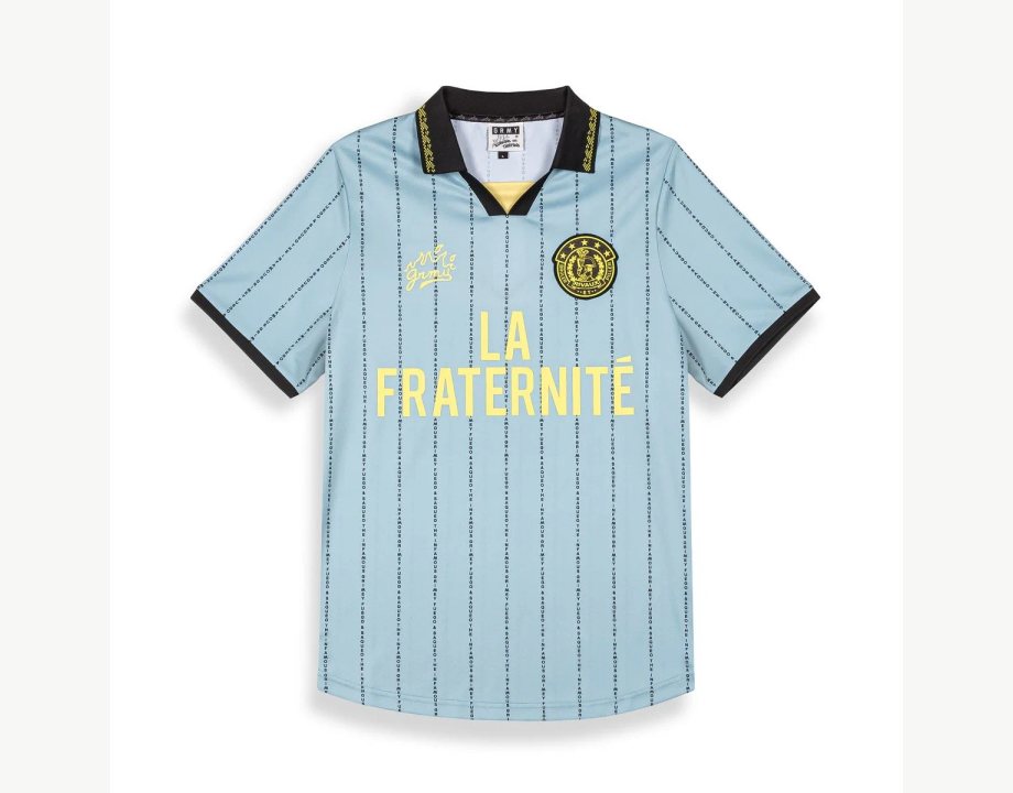 T-shirt futbol Grimey the Fraternite Bruler Piller Blue