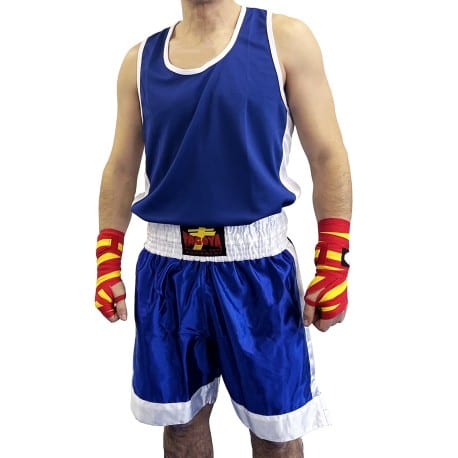 Conjunto azul de boxeo