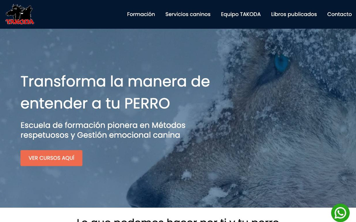 Captura de pantalla de la home de Takoda