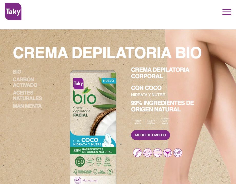 Cremas depilatorias