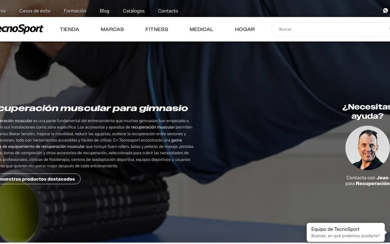 Captura de pantalla de la home de TecnoSport