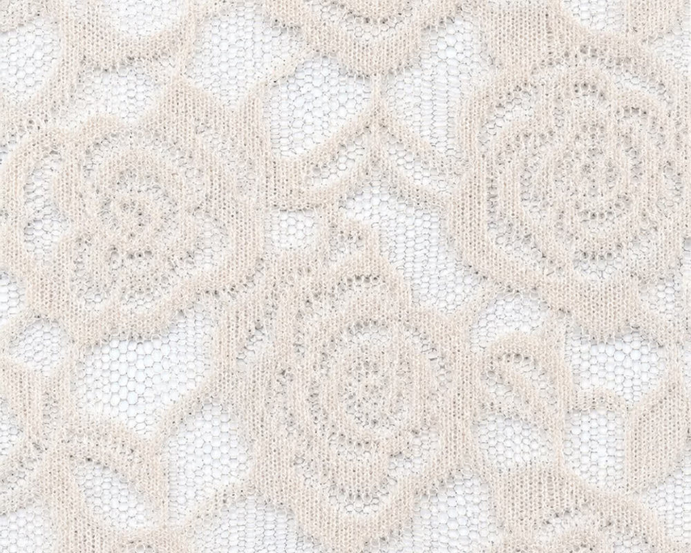 Punto jacquard flor reborde rosa nude