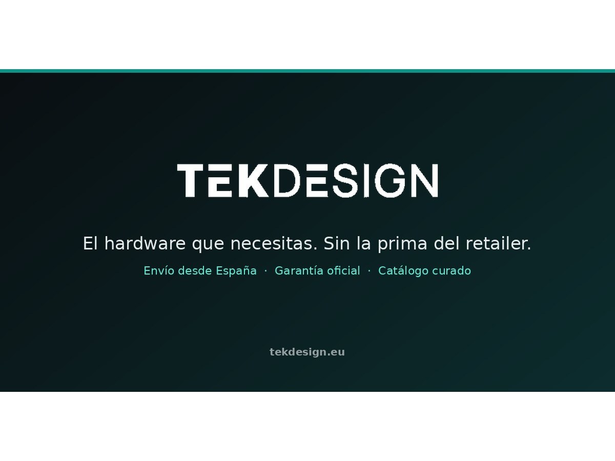 Tekdesign — Tienda online de hardware