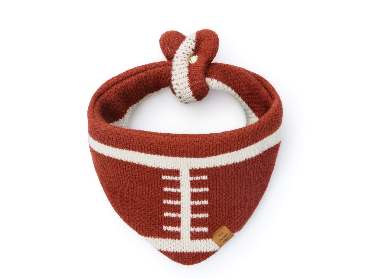 Football Knit Dog Bandana