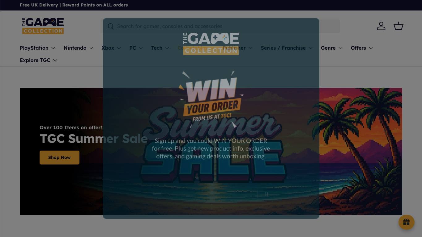 Captura limpia de la home de The Game