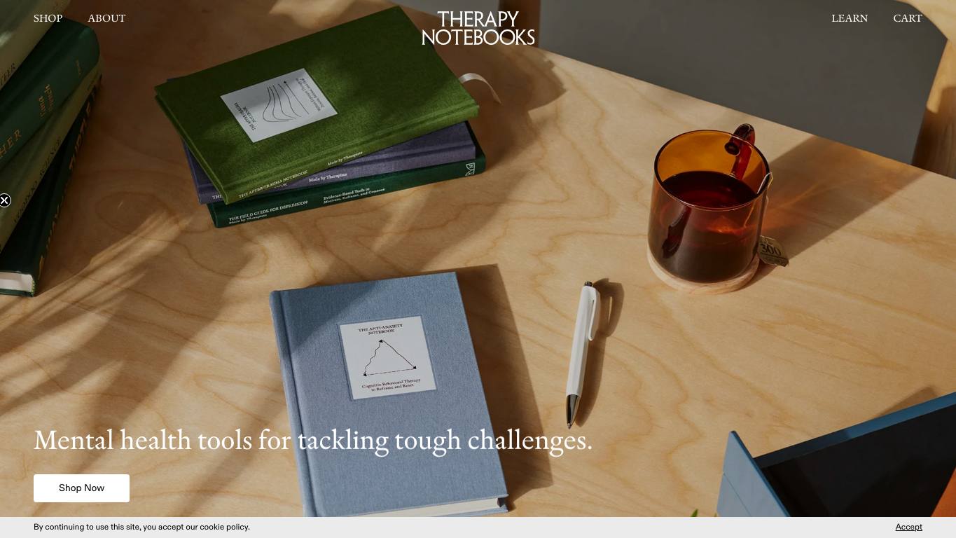 Home oficial de Therapy Notebooks
