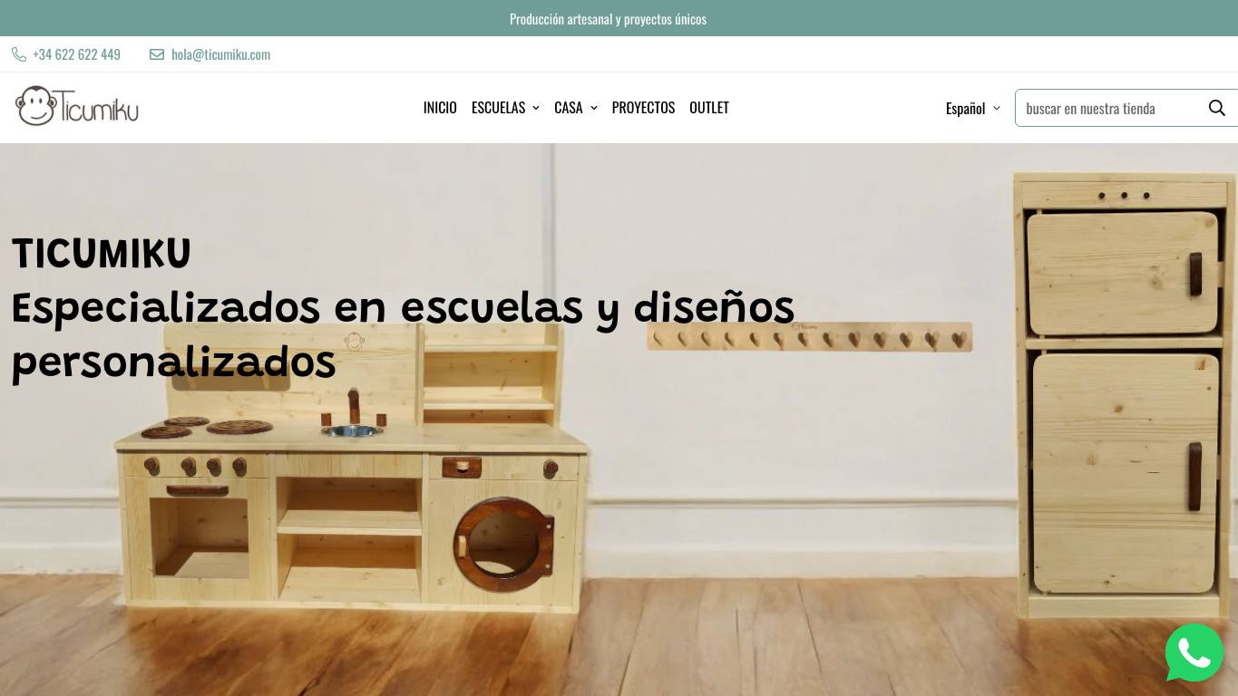 Captura limpia de la home oficial de Ticumiku