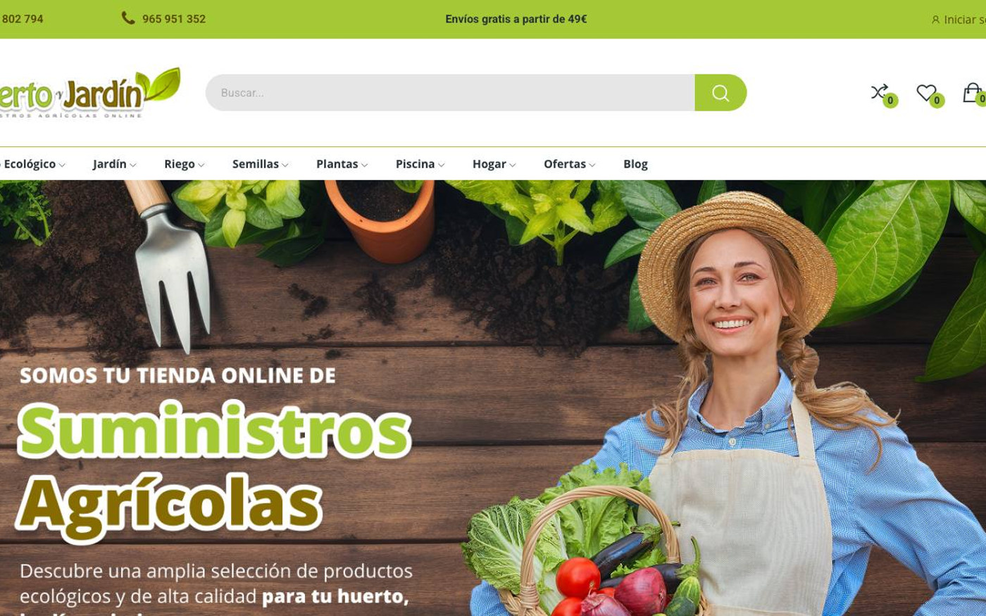 Captura limpia de la home oficial de Todo Huerto y Jardín