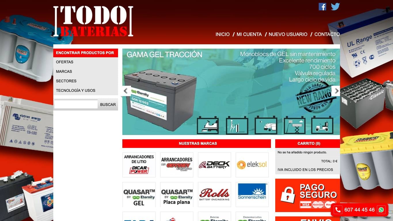 Captura limpia de la home oficial de TodoBaterias.com