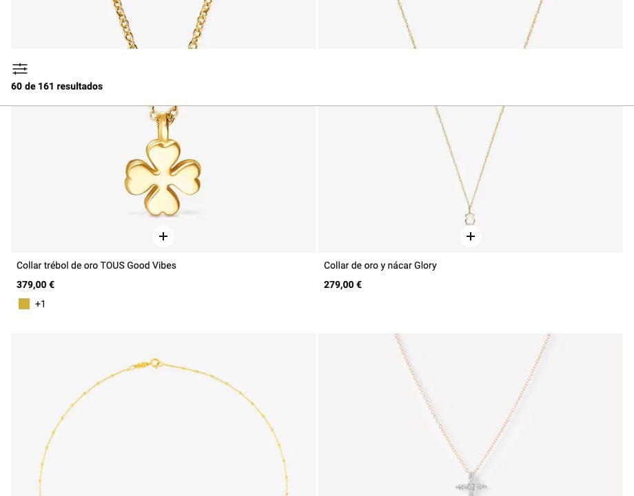 Collares de oro
