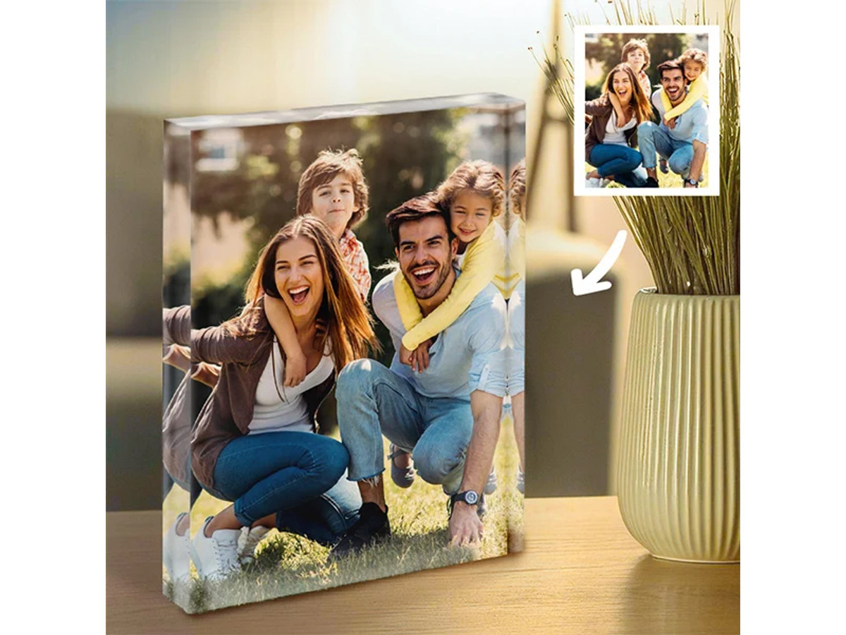 Placa bloque portafotos con foto personalizada