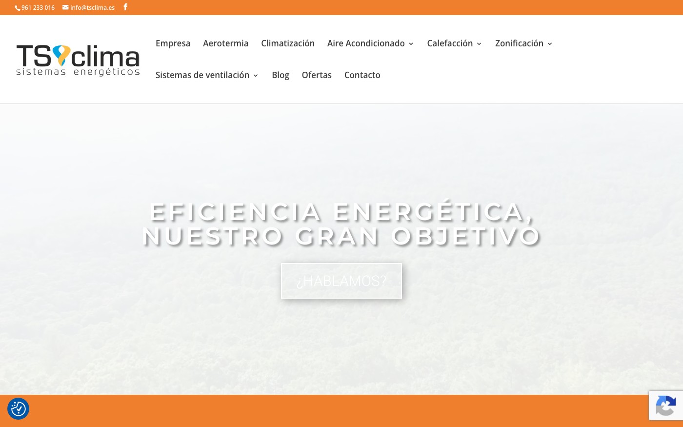 Captura limpia de la home oficial de TSClima