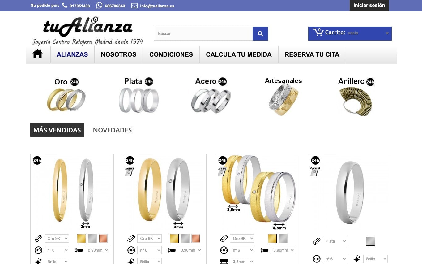Captura real de la home de tuAlianza