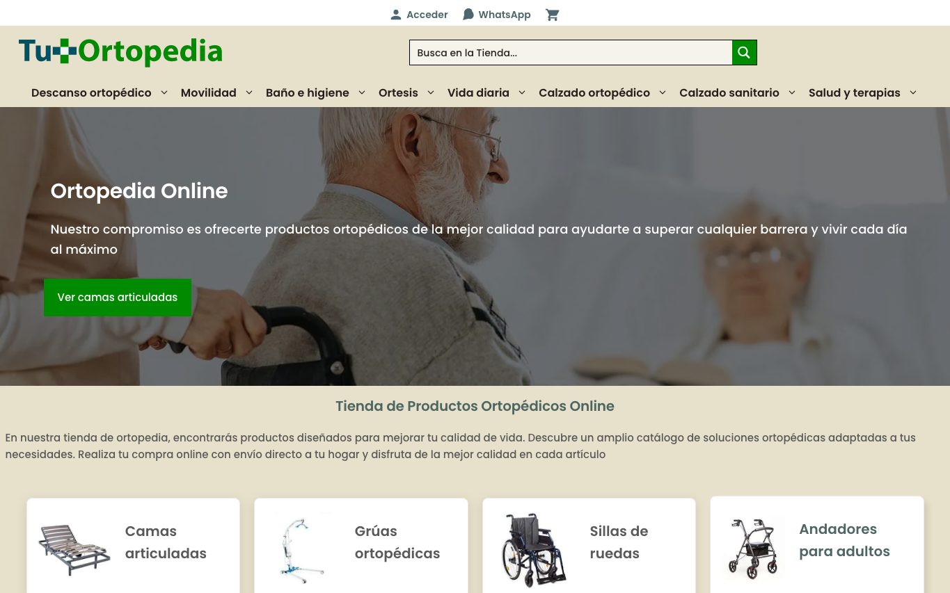 Página de inicio de Tu Ortopedia