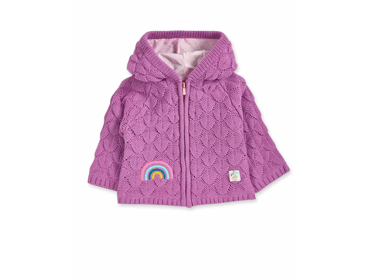 Chaqueta tricot rosa niña Dragon Finder