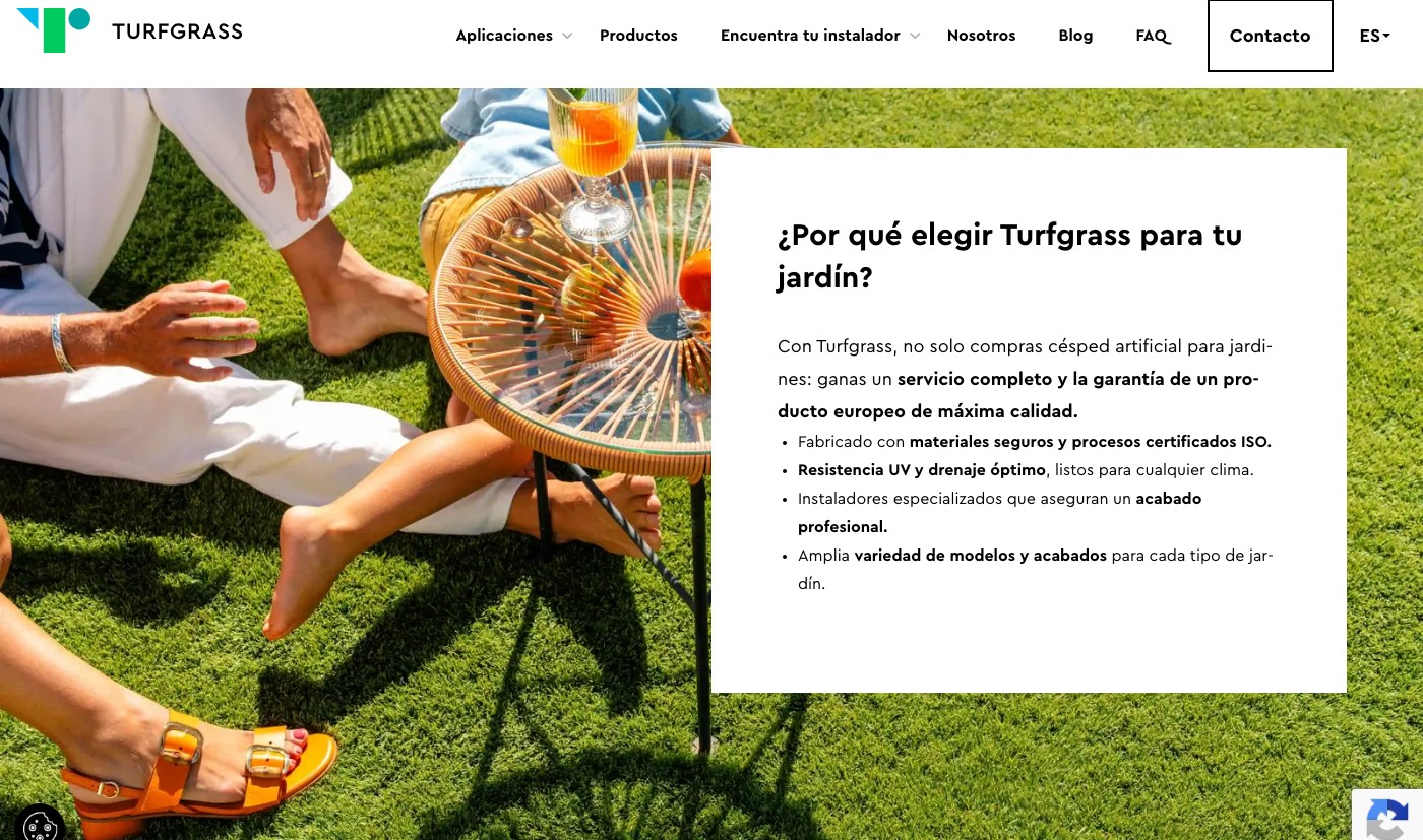 Césped artificial para jardines: aspecto natural, apto para niños o mascotas y fácil de mantener