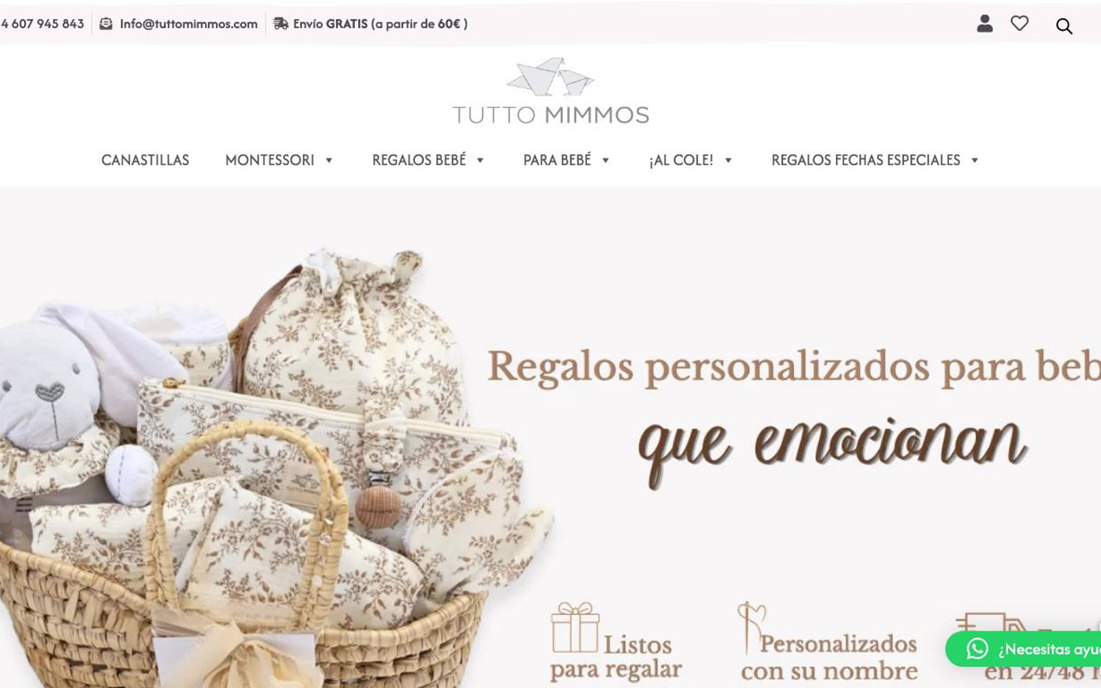 Captura de pantalla de la home de Tuttomimmos