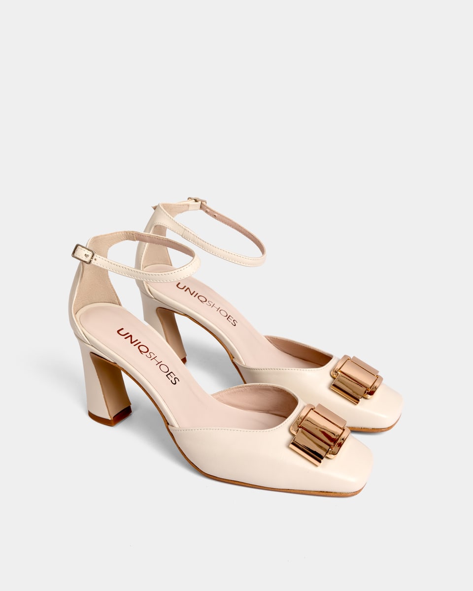 Zapato de salón de punta cuadrada 6 cm
