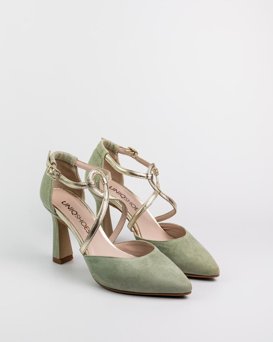 Zapato de novia con tacón medio 7,5 cm
