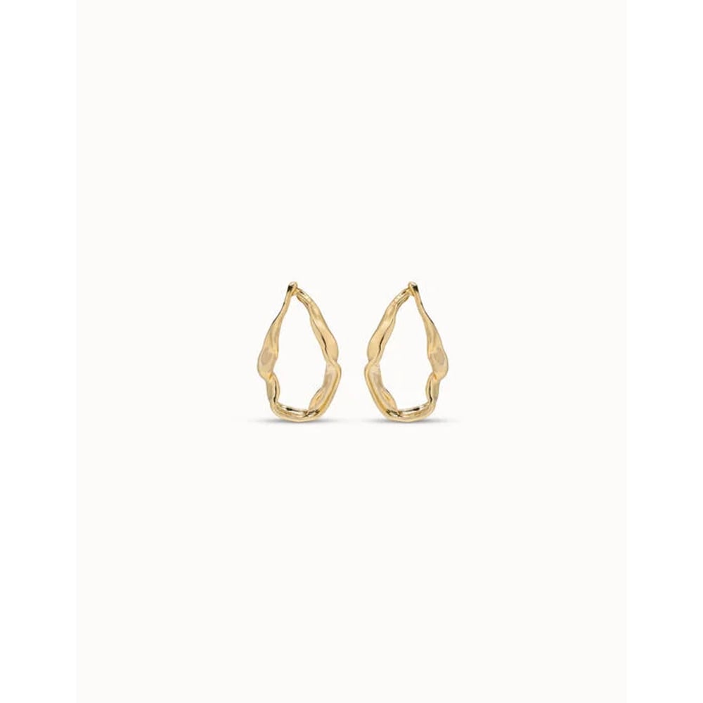 Pendientes maxi de eslabones bañados en oro de 18k