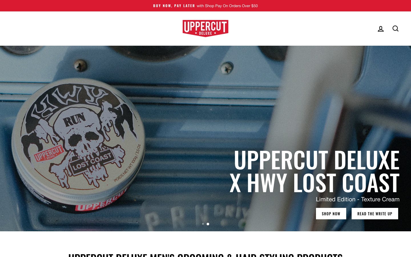 Captura de pantalla de la home de Uppercut Deluxe