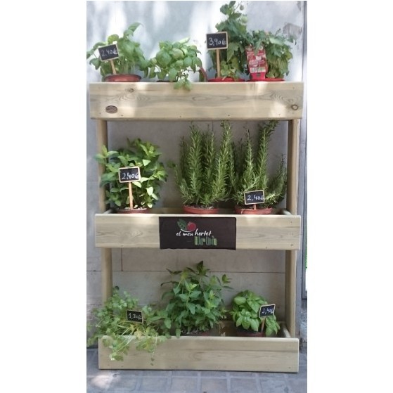 Huerto Vertical Madera Pared
