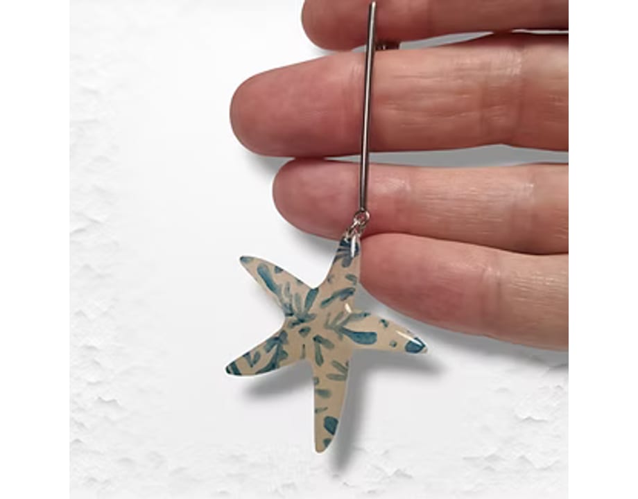 Pendientes Coral Estrella Celeste