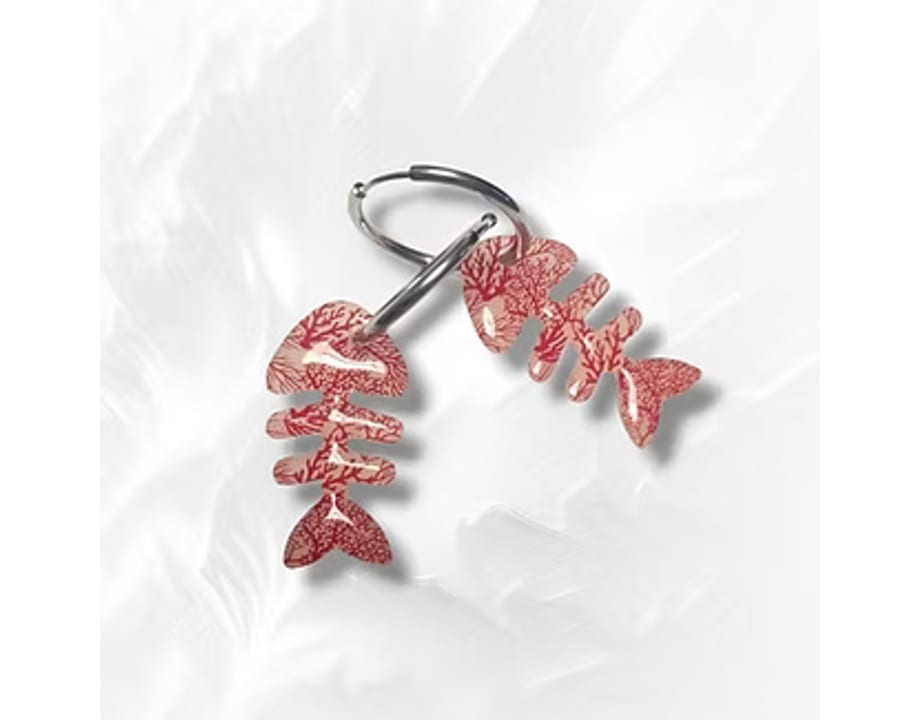 Pendientes Coral Raspa