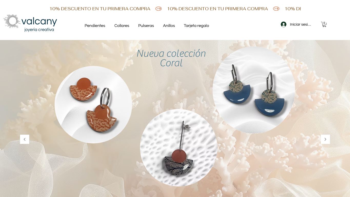 Captura real de la home de Valcany
