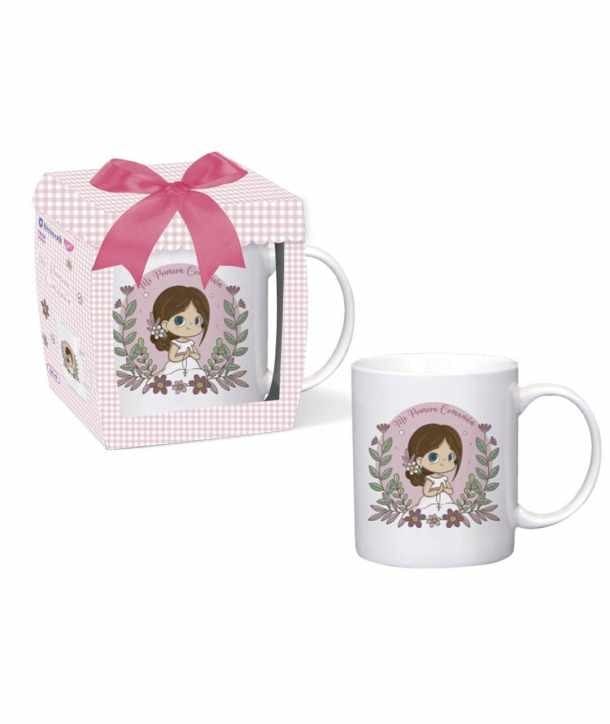 Taza niña primera comunión en caja regalo