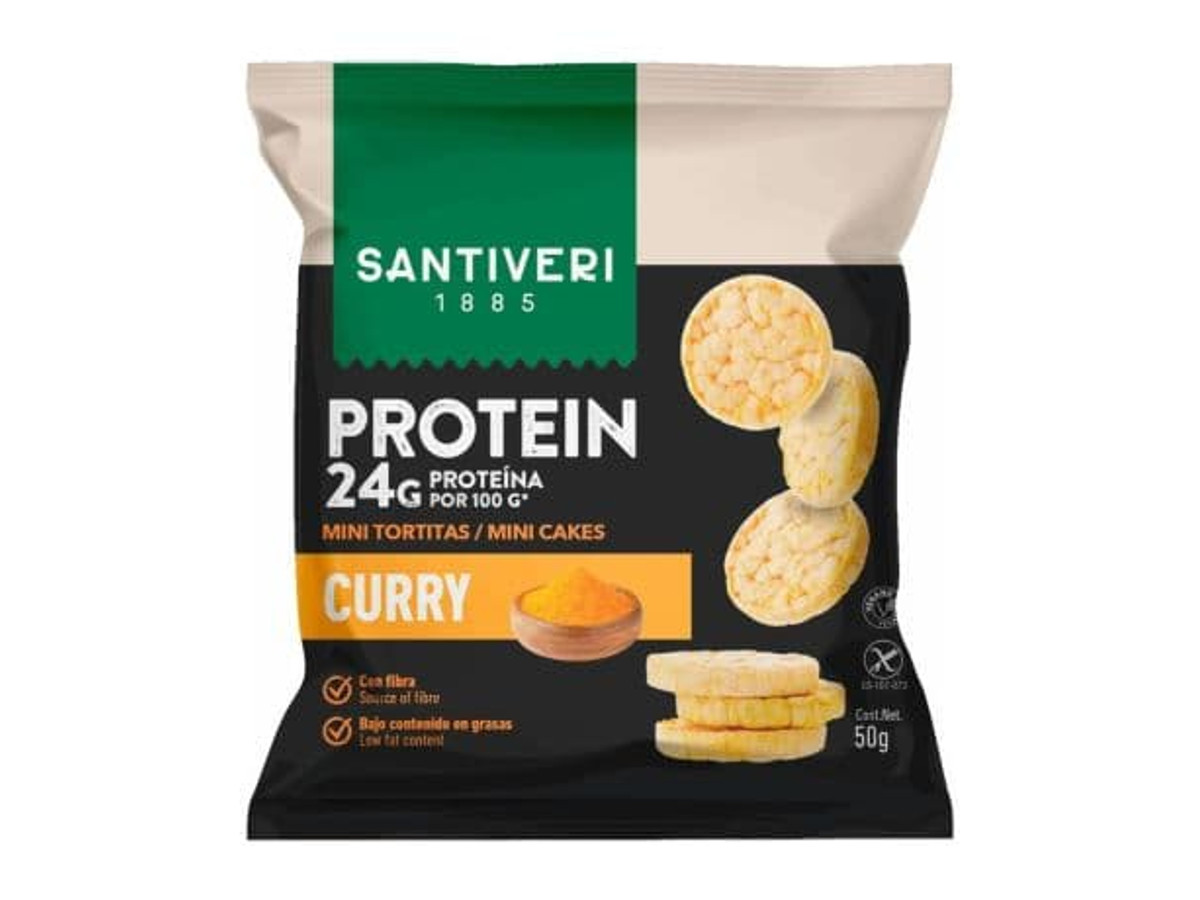 Mini Tortitas Protein Curry 50g Santiveri