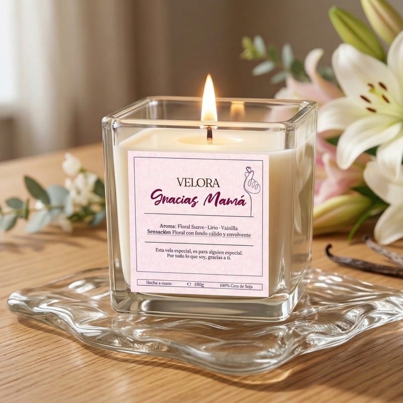 GRACIAS MAMÁ — Vela aromática Día de la Madre