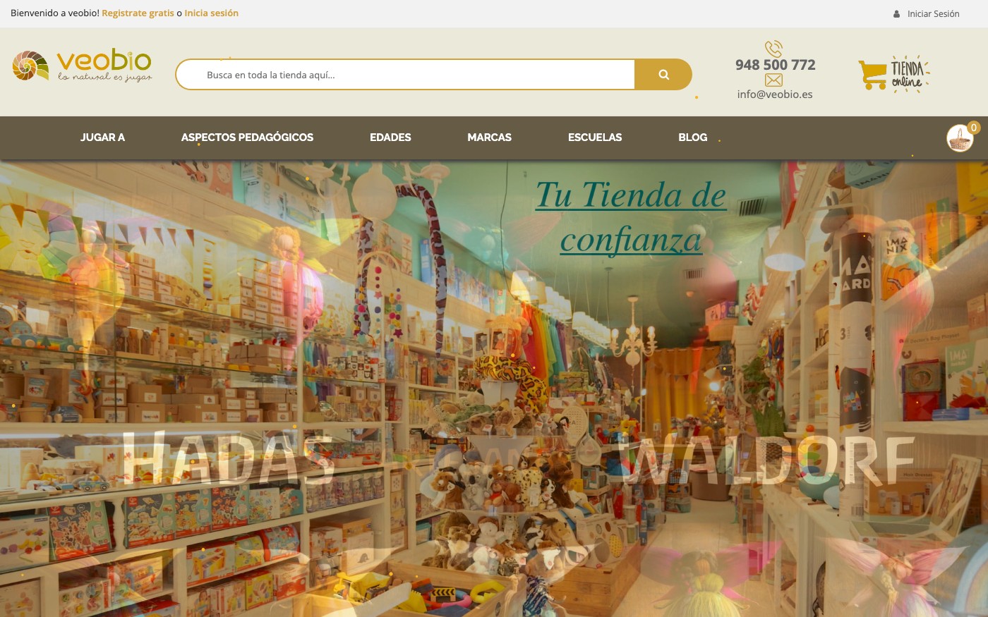 Captura limpia de la home oficial de VeoBio