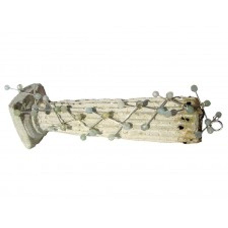 Aspa Agua Marina pulsera de plata