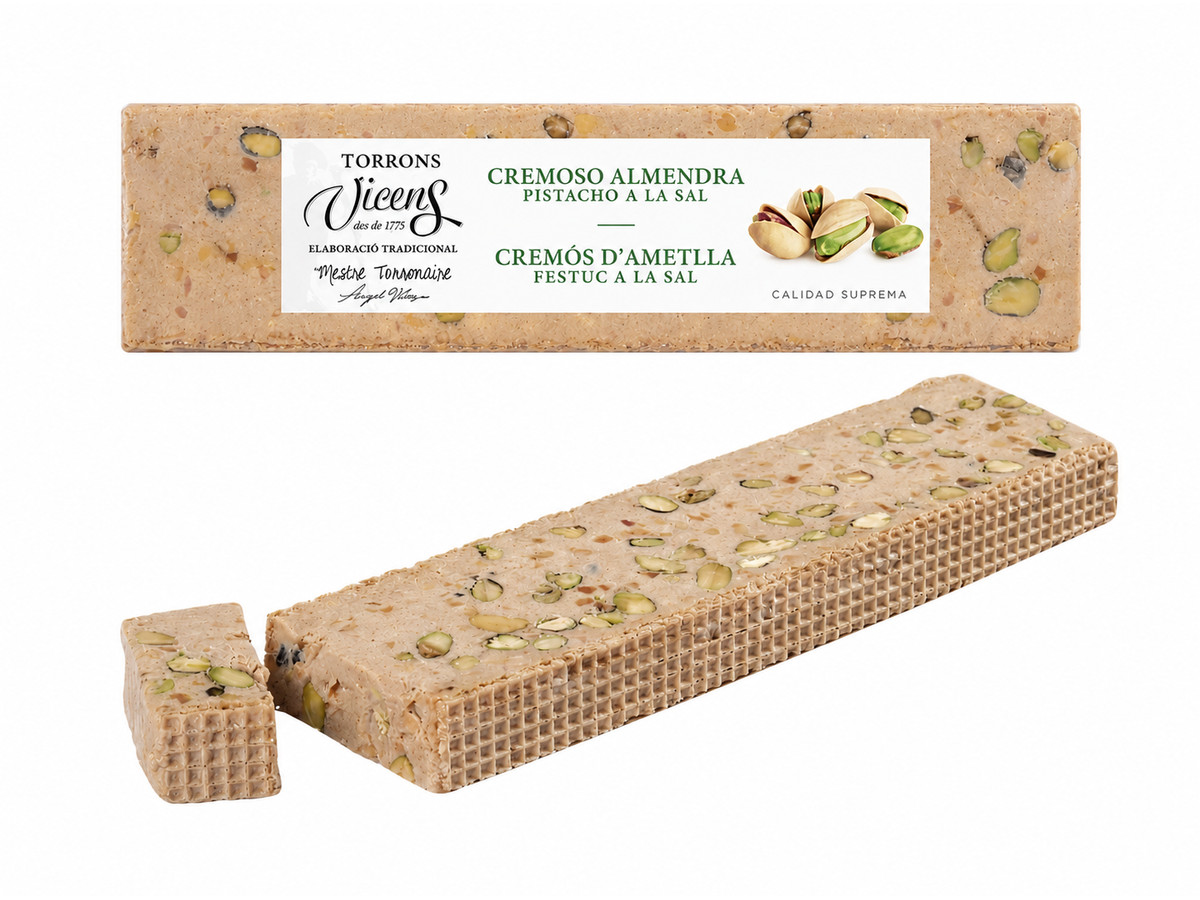 Turrón Cremoso de Almendra y Pistacho a la sal 300g